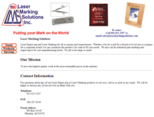 Tablet Screenshot of lasermarkingsolutions.com